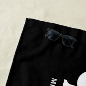 Hubby Black en White Pas getrouwd Groom Beach Towe Strandlaken (In situ)