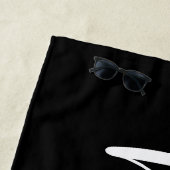 Hubby Black en White Pas getrouwd Groom Strandlaken (In situ)