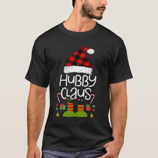 Hubby-Claus Matching-Paar-Man-Vrouw Zijn-Haar C T-shirt (Voorkant)