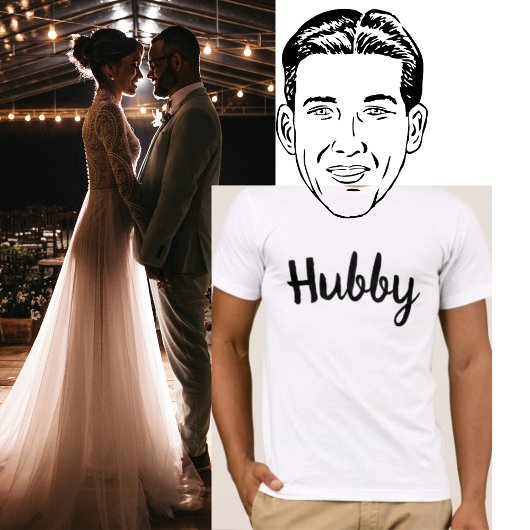 Hubby Couple Marriage T-shirt