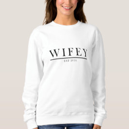 Hubby crewneck Sweatshirt voor pas getrouwd stel