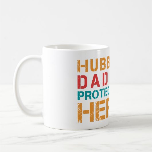 Hubby Dad Protector Hero Koffiemok (Links)