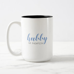 Hubby de heer tweekleurige koffiemok