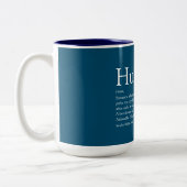 Hubby Definition Citaat vun Modern Blue Tweekleurige Koffiemok (Links)