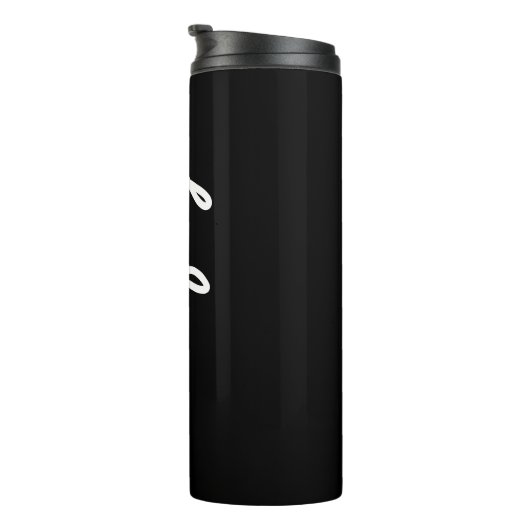 Hubby Echtgenoot Gift Zwart Wit Elegant Stijlvol Thermosbeker (Geroteerd rechts)