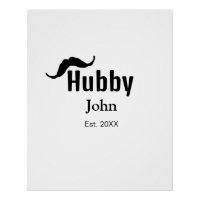 Hubby echtgenoot naam toevoegen datum jaar snor ee
