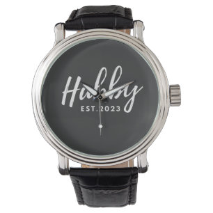 Hubby Est 2023 - groomsmen Horloge