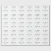 Hubby Est. XXXX, papa Est. XXXX - VADERDAG Cadeaupapier (Vlak)