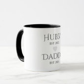 Hubby Est. XXXX, papa Est. XXXX - VADERDAG Mok (Voorkant links)