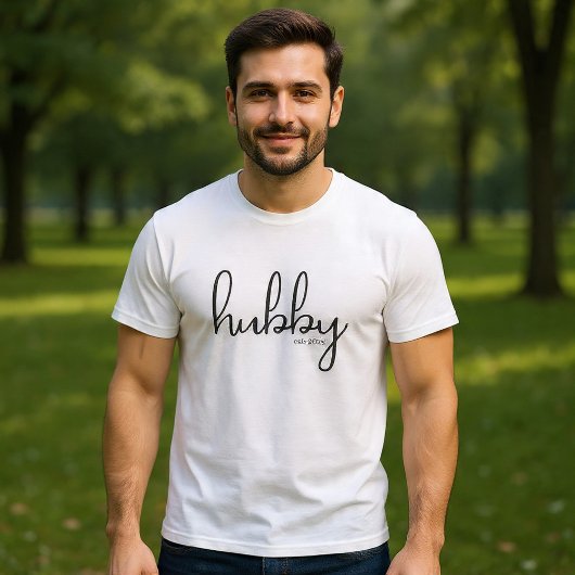 Hubby Established Personalized Year T-shirt