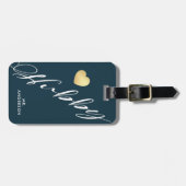 Hubby | Gepersonaliseerde Honeymoon Groom Bagagelabel (Voorkant horizontaal)