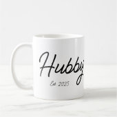 Hubby gepersonaliseerde Verloving cadeau voor hem  Koffiemok (Links)