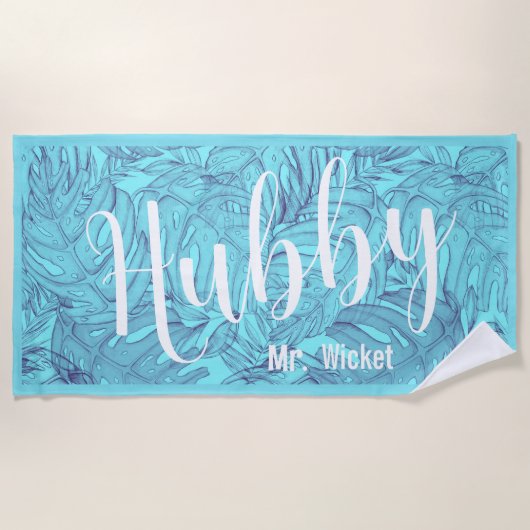 Hubby Hawaiian Beach Handdoek (Voorkant)