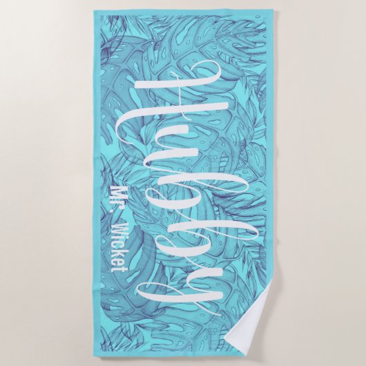 Hubby Hawaiian Beach Handdoek (Voorkant)