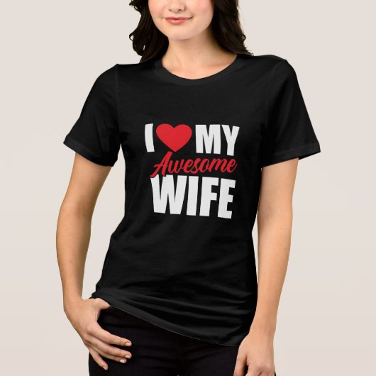 Hubby Hilarity: brutale Shirten voor vrouwen die h Tri-Blend Shirt (Voorkant)