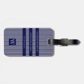 Hubby Love | Stijlvol marinepenseel en stripes Bagagelabel (Achterkant horizontaal)