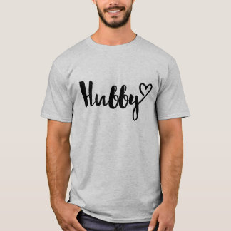 Hubby met een hart t-shirt