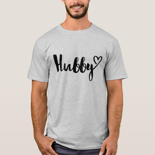 Hubby met een hart t-shirt (Voorkant)