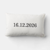Hubby, minimalist wedding pillow  kussen (Achterkant)