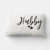 Hubby, minimalist wedding pillow  kussen (Voorkant)