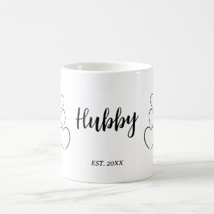 "Hubby". minimalistisch Koffiemok