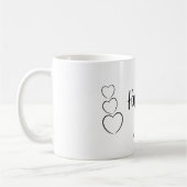 "Hubby". minimalistisch Koffiemok (Links)