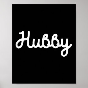 Hubby Mr. Groom op bruiloft met bruid Vintag Poster