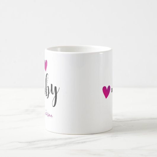 Hubby Naam en Datum Bruiloft Jubileum Koffiemok (Center)