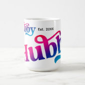 Hubby Paar Trouwen Jubileum Custom Kleurrijk Koffiemok (Center)