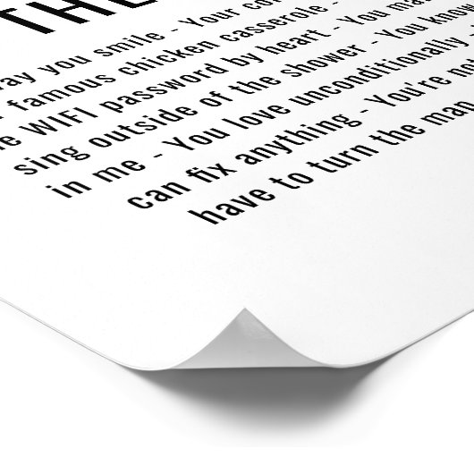 Hubby Photo Collage Dingen waar we van houden Poster (Hoek)