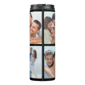 Hubby Photo Collage Valentijnsdag Gift Black Thermosbeker (Achterkant)