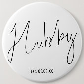Hubby Script Date Pre Weddenschap Gift Box Item Ronde Button 6,0 Cm (Voorkant)