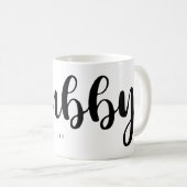 Hubby Script Pink Heart Koffiemok (Voorkant rechts)