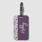 Hubby Tribal African Plum Paars MR. Bagagelabel (Voorkant (verticaal))