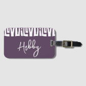 Hubby Tribal African Plum Paars MR. Bagagelabel (Voorkant (horizontaal))