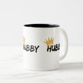 Hubby  tweekleurige koffiemok (Voorkant rechts)