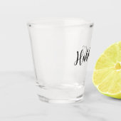 Hubby typografie met een hart shot glas (Links)