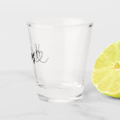 Hubby typografie met een hart shot glas (Rechts)