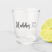 Hubby typografie met een hart shot glas (Voorkant)