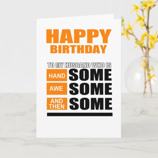 Hubby verjaardag kaart (Gele Bloem)