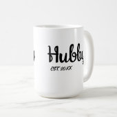 Hubby Wedding Jubileum wensen voor man Koffiemok (Voorkant rechts)