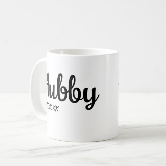 Hubby Wedding Jubileum wensen voor man Koffiemok (Voorkant links)