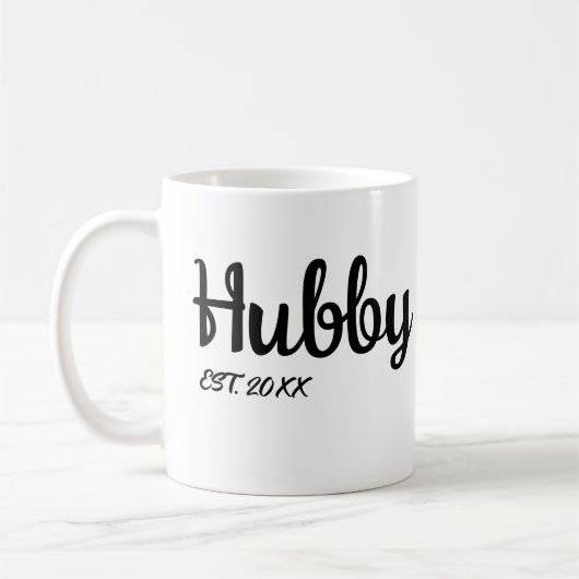 Hubby Wedding Jubileum wensen voor man Koffiemok (Links)