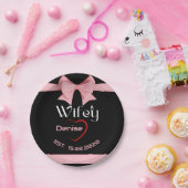 Hubby Wifey bijpassende bruiloft Jubileum party Papieren Bordje (Feest)