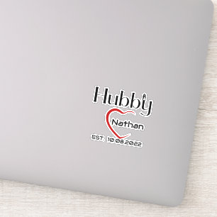 Hubby Wifey bijpassende Stickers Bruiloft Jubileum