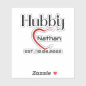 Hubby Wifey bijpassende Stickers Bruiloft Jubileum (Vel)