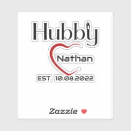 Hubby Wifey bijpassende Stickers Bruiloft Jubileum