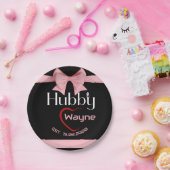 Hubby Wifey Bruiloft Jubileum feest Papieren Bordje (Feest)