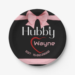 Hubby Wifey Bruiloft Jubileum feest Papieren Bordje
