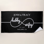 Hubby & Wifey Honeymoon Handdoek voor koppels (Voorkant)